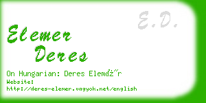 elemer deres business card